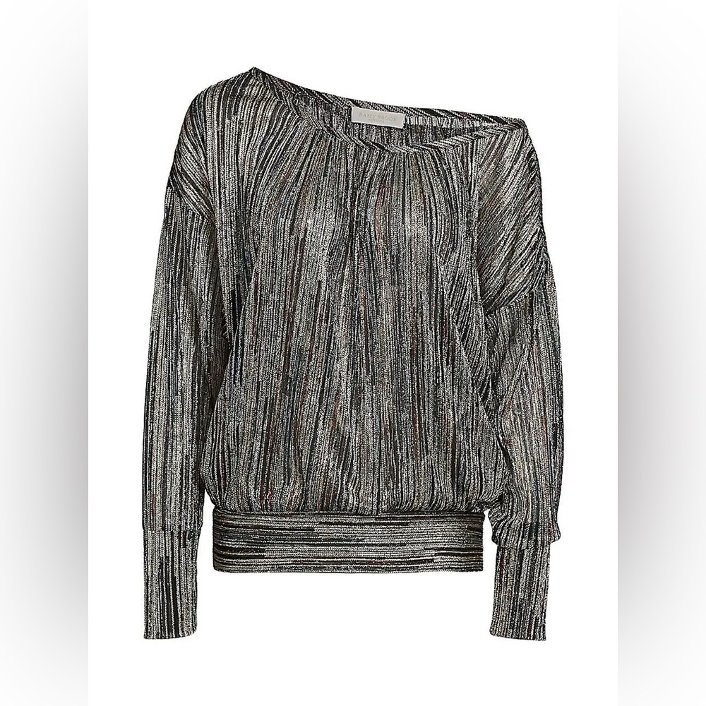 Ramy Brook Dori Metallic Striped Women's Top - Picture 6 of 11